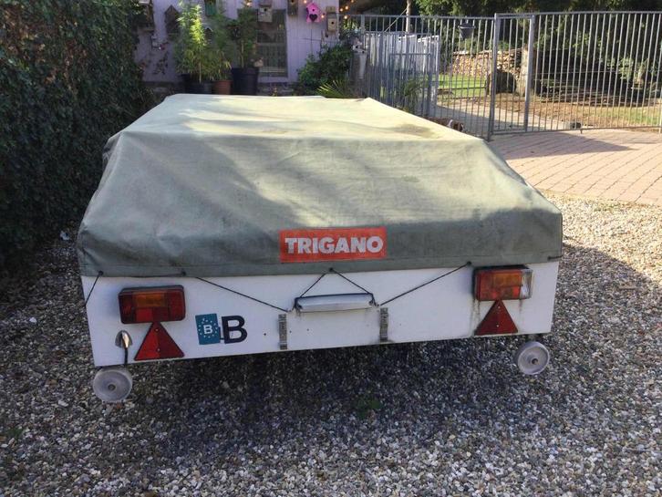 vouw wagen trigano zeer nette staat, Caravans en Kamperen, Vouwwagens, Trigano, tot en met 4, Groen, Aanwezig, Ophalen