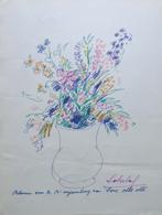 MAURICE SCHELCK / BLOEMENTUIL / ORIGINEEL WERK / 40x30cm SIG, Enlèvement ou Envoi