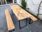 Picknick tafel met banken. Biertafel, Jardin & Terrasse, Tables de pique-nique, Enlèvement, Utilisé