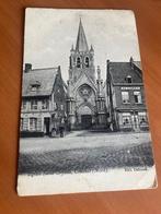 Carte Comines: Eglise Saint-Grysole- Café Au Damier-1910, Verzenden, Voor 1920, Gelopen, Henegouwen