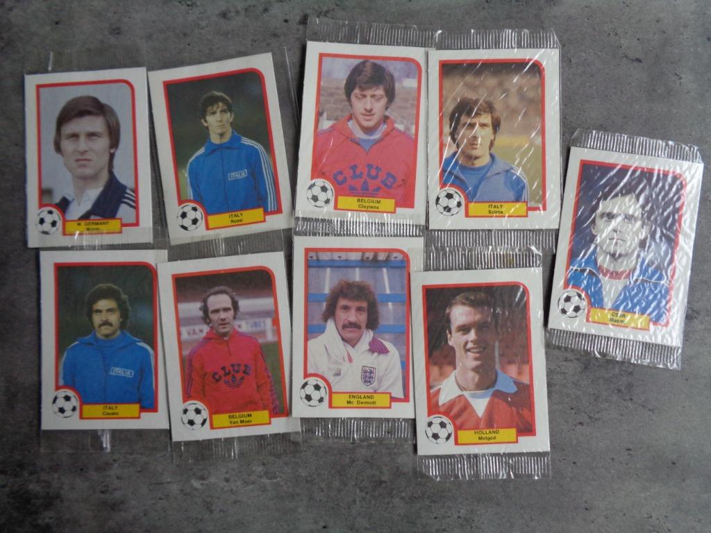 CARTES PHOTOS DE FOOTBALL MONTY GUM EURO 80 9X SCELLÉES, Enlèvement ou Envoi