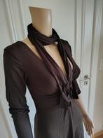 leuk kleedje met bijhorende sjaaltje, Kleding | Dames, Jurken, Ophalen of Verzenden, Maat 34 (XS) of kleiner, Bruin