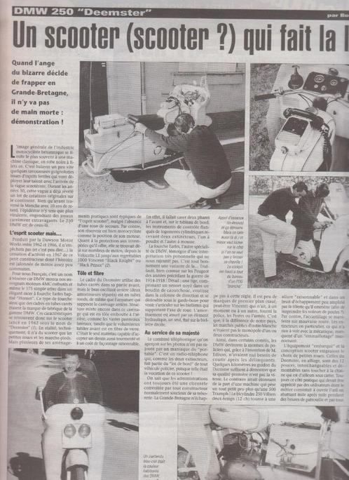 Scooter uit de DMW 250 collectie „Deemster”, Boeken, Motoren, Gelezen, Verzenden