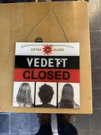 Vedett reclame open closed PVC, Reclamebord, Vedett.be, Nieuw, Ophalen of Verzenden