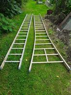 Aluminium ladder, Doe-het-zelf en Bouw, Ladders en Trappen, Ophalen, Gebruikt, Ladder, Opvouwbaar of Inschuifbaar