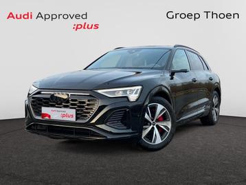 Audi Q8 e-tron Q8 e-Tron 106 kWh 55 Quattro S line, Auto's, Audi, Automaat, Q8, Zwart, Elektrisch