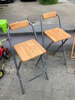 Chaises de bar haute pliable, Ophalen, Gebruikt, Met voetsteun, 60 tot 90 cm