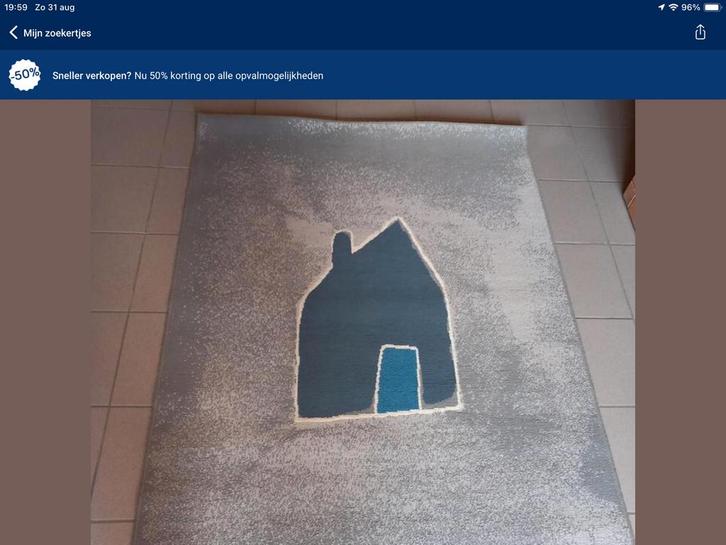 Kinderkamertapijt, tapijt, speeltapijt, vloerkleed, mat, Boeken, Kunst en Cultuur | Architectuur, Zo goed als nieuw, Ophalen