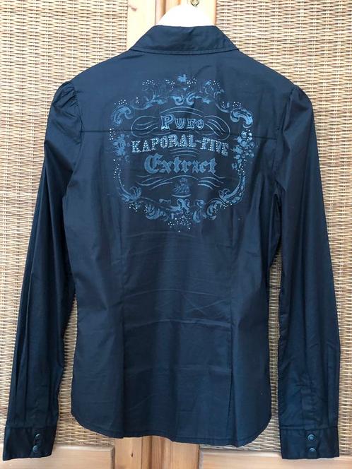 Zwart hemd Kaporal maat M - als nieuw, Kleding | Dames, Blouses en Tunieken, Zo goed als nieuw, Maat 38/40 (M), Zwart, Ophalen of Verzenden