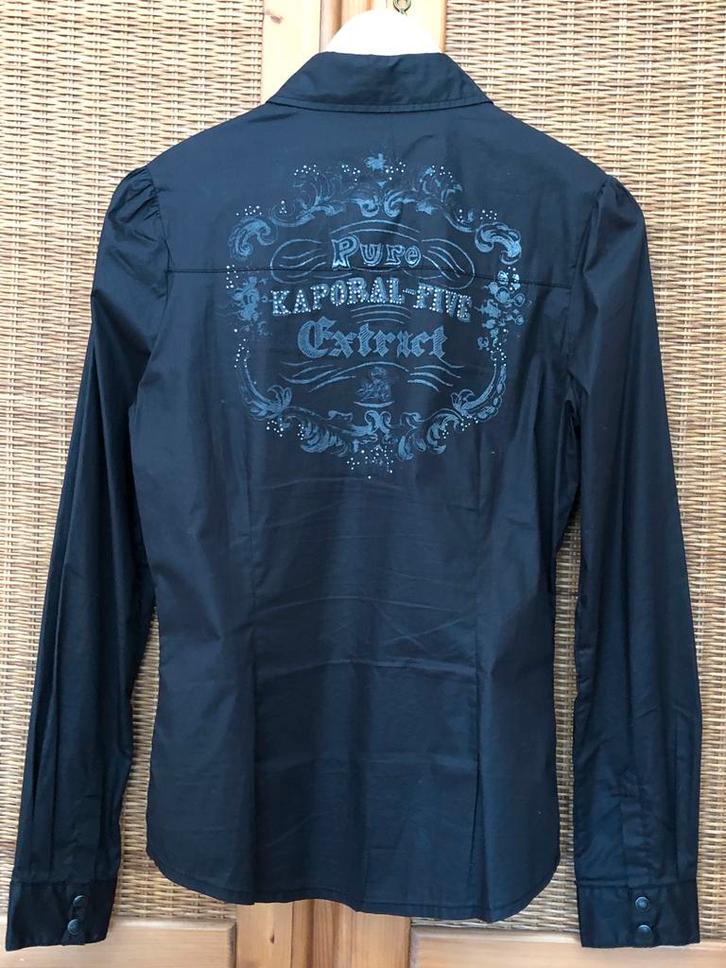 Zwart hemd Kaporal maat M - als nieuw, Kleding | Dames, Blouses en Tunieken, Zo goed als nieuw, Maat 38/40 (M), Zwart, Ophalen of Verzenden