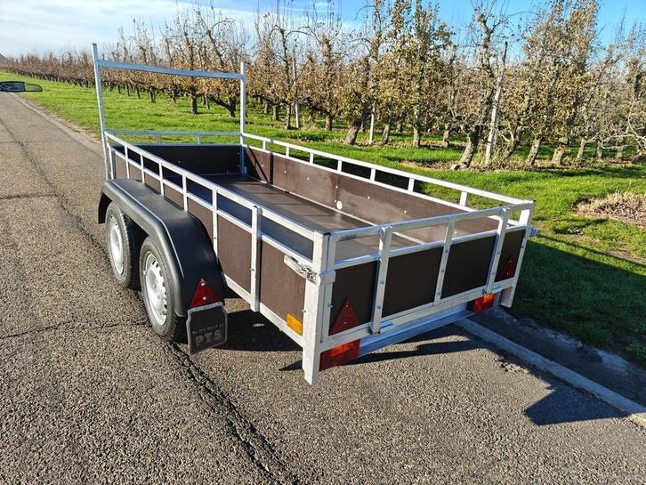 gegalvaniseerde dubbelas aanhangwagen 310cm X 130cm 750kg id, Auto diversen, Aanhangers en Bagagewagens, Zo goed als nieuw, Ophalen