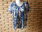 (159) - blouse femme t.40 bleue - ms mode -, Kleding | Dames, Blouses en Tunieken, Maat 38/40 (M), Blauw, Ophalen of Verzenden