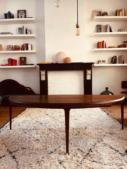 Zeldzame Midcentury salontafel Johannes Andersen Silkeborg, Huis en Inrichting, Tafels | Salontafels, Gebruikt, 50 tot 75 cm, 150 tot 200 cm