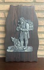 Gietijzeren plaquette ‘Man met hond’, Ophalen of Verzenden