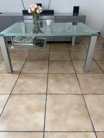 Glazen salontafel, Huis en Inrichting, Tafels | Salontafels, Ophalen, 50 tot 100 cm, Vierkant, 50 tot 100 cm