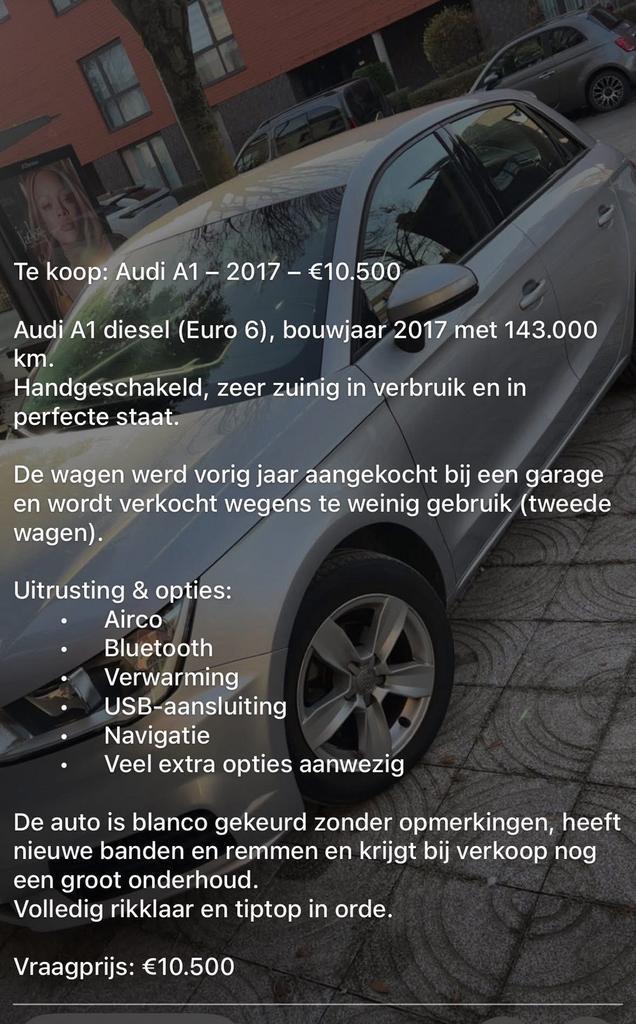 Mooie audi a 1 in perfecte staat, Auto's, Audi, Particulier, A1, Bluetooth, Diesel, Euro 6, Berline, 5 deurs, Handgeschakeld, Zilver of Grijs