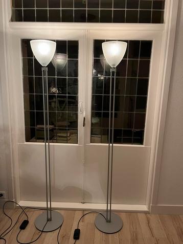 2 lampadaires vintage Lucitalia Stresa Terra, Vintage, Utilisé, Métal, 150 à 200 cm