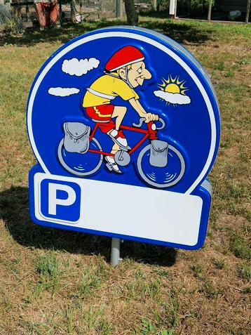 Dubbelzijdig parking verkeersbord fietswinkel fiets bord  beschikbaar voor biedingen