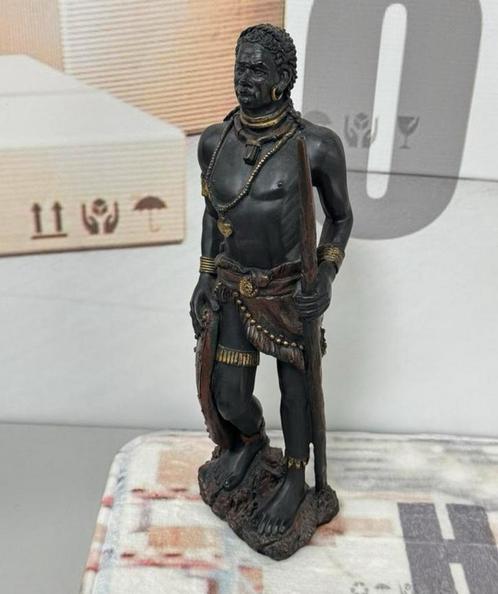Afrikaanse krijger jager speer Zuid-Afrika 35cm Beeld kunst, Antiek en Kunst, Kunst | Niet-Westerse kunst, Ophalen of Verzenden