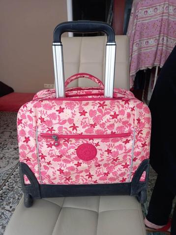 Cartable/Trolley Kipling Rose avec motif +++++ impecc