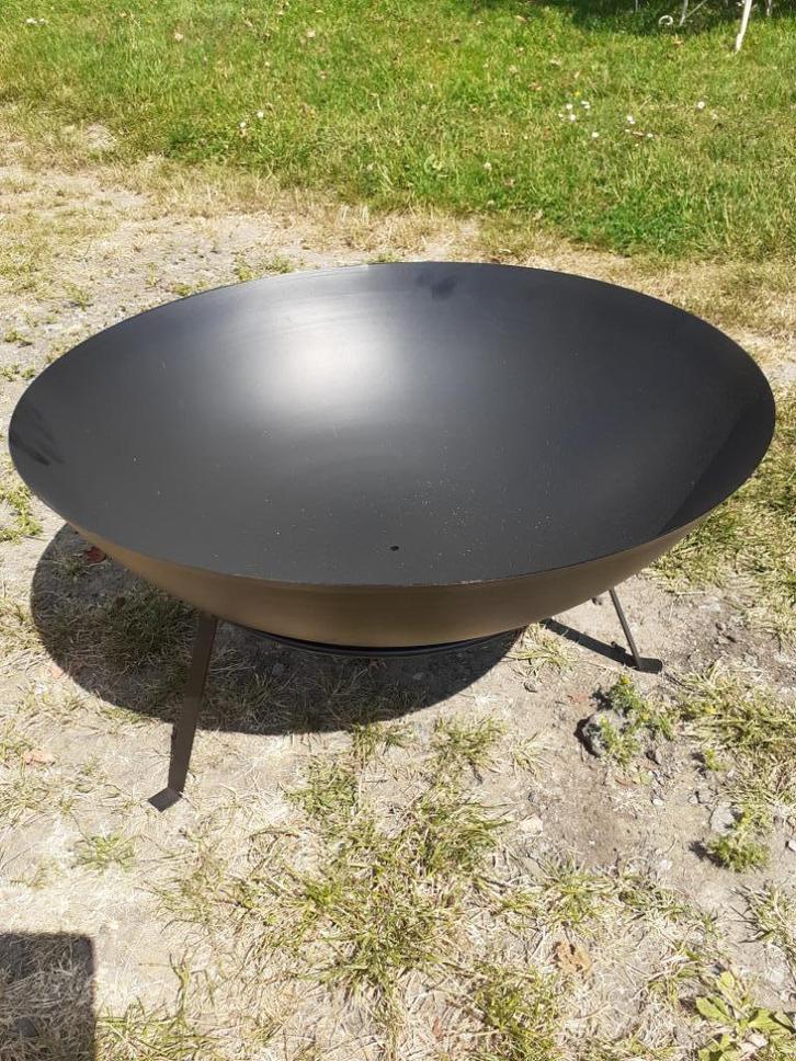 Vuurpot, bbq, terrasverwarmer, rond stalen bassin, Tuin en Terras, Houtskoolbarbecues, Nieuw, Ophalen