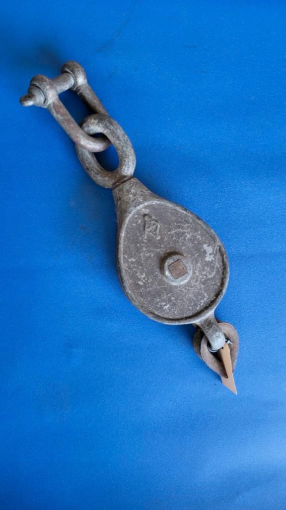 Gietijzeren Katrolblok, scheepsblok, Watersport en Boten, Zeilen en Zeiltoebehoren, Gebruikt, Overige typen, Ophalen of Verzenden