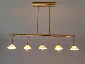 Hanglamp metaal-goud led-verlichting, Enlèvement, Utilisé, Métal
