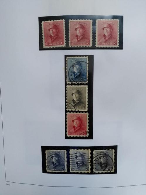 Albert I met Helm & Leopold III Poortman, Postzegels en Munten, Postzegels | Europa | België, Koninklijk huis, Gestempeld, Ophalen