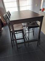 Bartafel / hoge eettafel met barstoelen, Huis en Inrichting, Tafels | Eettafels, Ophalen, 100 tot 150 cm, 50 tot 100 cm, Zo goed als nieuw