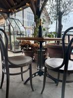 Tafeltjes hout en blauwe steen, Ophalen of Verzenden