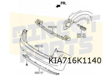 Kia Venga (2/10-3/19) Onderspoiler achterbumper Origineel! 8 beschikbaar voor biedingen