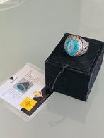Chevalière artisanal en Argent 925 - Turquoise et diamants., Handtassen en Accessoires, Overige Accessoires, Ophalen, Nieuw