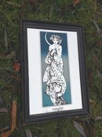 2 spiegels/mucha/autumn en moon star/18€ vr de 2, Antiek en Kunst, Ophalen of Verzenden