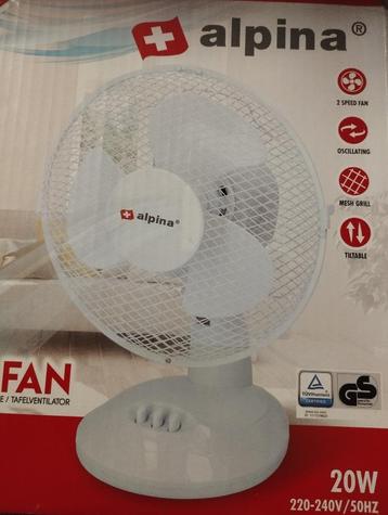 Nieuwe tafelventilator van merk Alpina beschikbaar voor biedingen