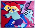 Origineel reliëf gesigneerd door Karel Appel — Jumping Fox w, Verzenden