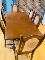 Table en bois massif avec 6 chaises, Maison & Meubles, Enlèvement, Utilisé, 4 à 6 chaises