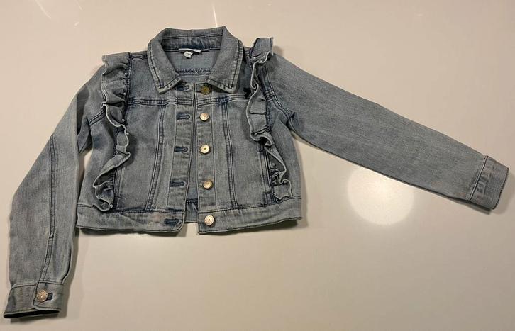Jeans jasje - Le Chic (128), Kinderen en Baby's, Kinderkleding | Maat 128, Gebruikt, Meisje, Jas, Ophalen of Verzenden