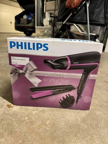 Philips haardroger en stijltang giftset, volledig nieuw beschikbaar voor biedingen