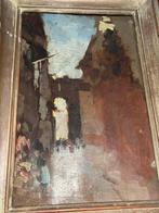 Henri DE CLERCK XIXE paneel 2 zijden beschilderd, olieverf, Antiek en Kunst, Ophalen of Verzenden