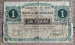 1 Franc Kain 1914 - Noodgeld, Ophalen of Verzenden, Overige soorten, Kunstobject