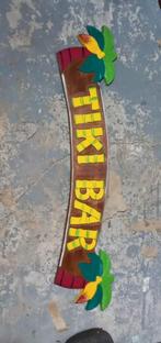 plaque Tiki bar 1 m en bois d albesia, Enlèvement ou Envoi