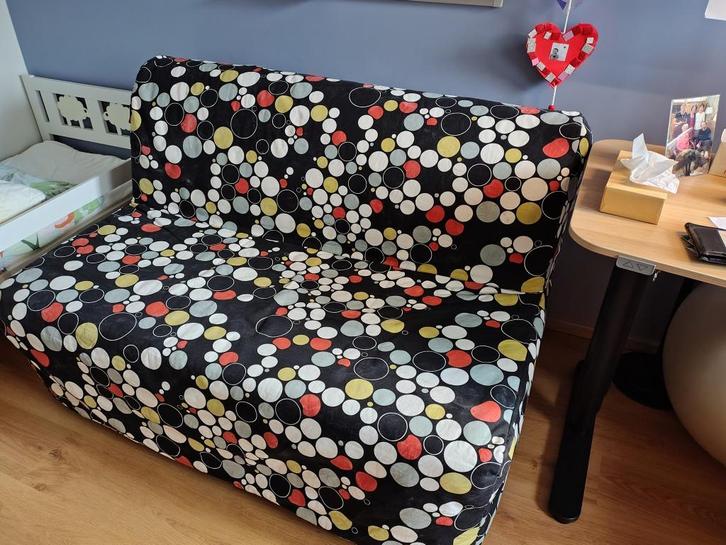 Slaapbank ikea lycksele havet, Huis en Inrichting, Slaapkamer | Slaapbanken, Gebruikt, 140 cm, 190 cm of minder, Tweepersoons