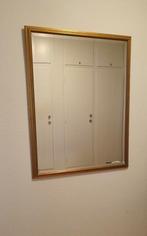 spiegel in houten lijst, Antiek en Kunst, Ophalen, Rechthoekig, 50 tot 100 cm, 100 tot 150 cm