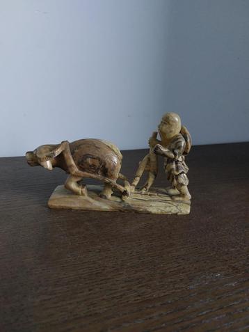 Sculpture en stéatite, buffle, Chine, Enlèvement ou Envoi