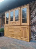 Massief eiken buffetkast/vitrinekast GRATIS LEVERING, Huis en Inrichting, Ophalen of Verzenden, Zo goed als nieuw