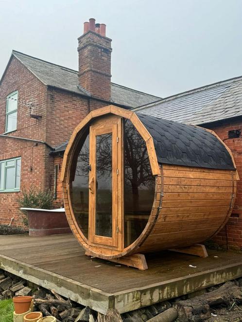 Barrel Sauna 2M Gratis Levering en Plaatsing, Sport en Fitness, Sauna, Nieuw, Ophalen of Verzenden