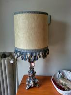 Handgemaakte polychroom houten vloerlamp, Antiek en Kunst, Ophalen