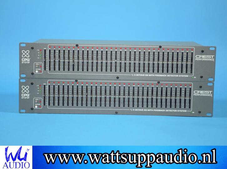 Crest CPQ2131P 1/3 Octave EQ With feedback Detector system, Muziek en Instrumenten, Effecten, Gebruikt, Equalizer, Ophalen of Verzenden