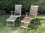2 Deckchaires in teak, Ophalen, Gebruikt, Hout, Verstelbaar