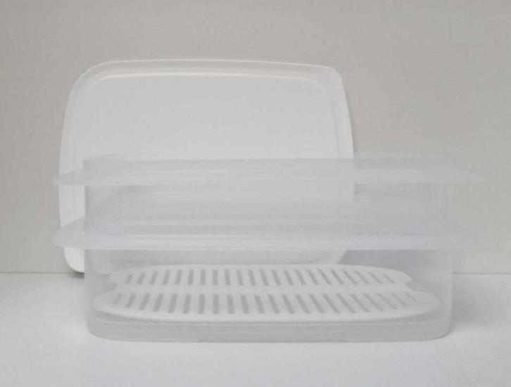 Tupperware™ « Stapelschalen Cool » 790 ml + 1,5 liter - wit, Huis en Inrichting, Keuken | Tupperware, Nieuw, Bus of Trommel, Wit